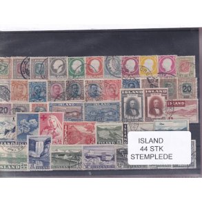 Island - 44 Stk. - Stemplet
