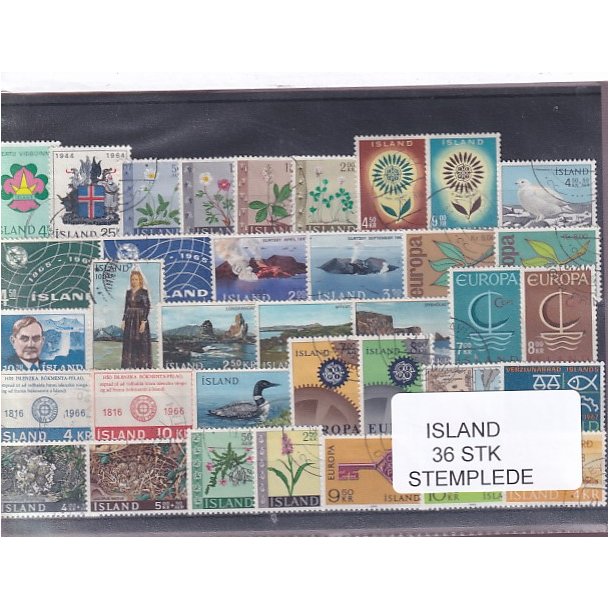 Island - 36 Stk. - Stemplet