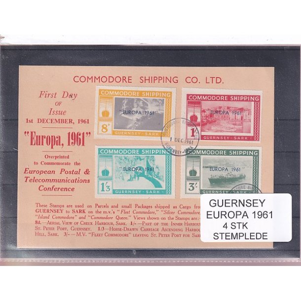 Guernsey - Europa 1961 - 4 Stk. - Stemplet