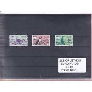 Isle of Jethou - Europa 1961 - 3 Stk. - Postfrisk