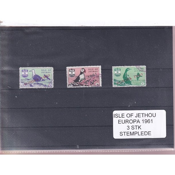 Isle of Jethou - Europa 1961 - 3 Stk. - Stemplet