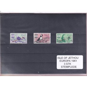 Isle of Jethou - Europa 1961 - 3 Stk. - Stemplet