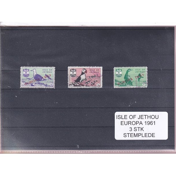 Isle of Jethou - Europa 1961 - 3 Stk. - Stemplet