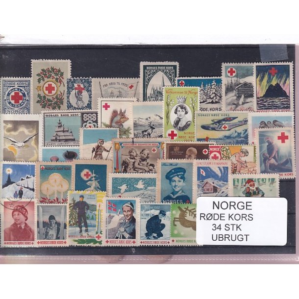 Norge - Rde Kors - 34 Stk. - Ubrugt