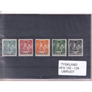 Tyskland - AFA 135 - 139 - Ubrugt