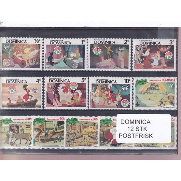 Dominica Samling - 12 Stk. - Postfrisk