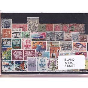 Island - 40 Stk. - Stemplet/ustemplet