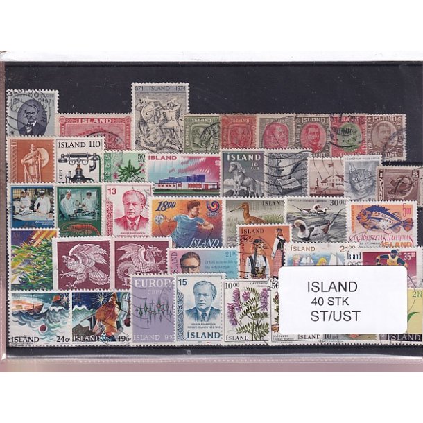 Island - 40 Stk. - Stemplet/ustemplet