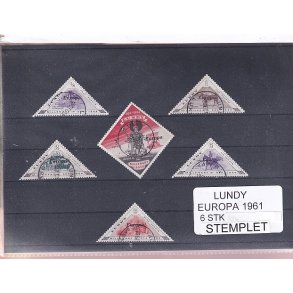 Lundy - Europa 1961 - 6 Stk. - Stemplet