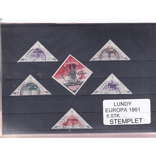 Lundy - Europa 1961 - 6 Stk. - Stemplet