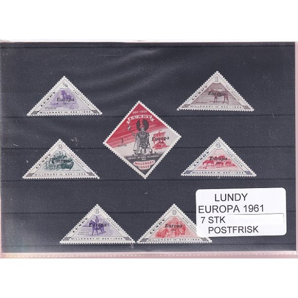 Lundy - Europa 1961 - 7 Stk. - Postfrisk