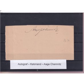 Autograf - Kbmand - Aage Chemnitz