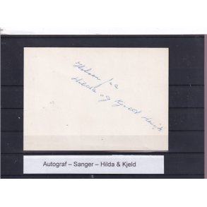 Autografer - Sangere - Hilda & Kjeld