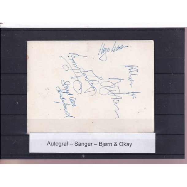 Autografer - Sangere - Bjrn &amp; Okay