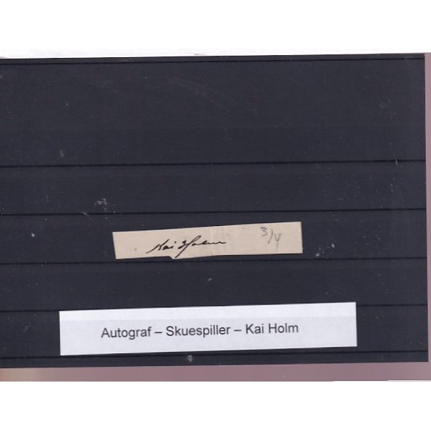 Autograf - Skuespiller - Kai Holm