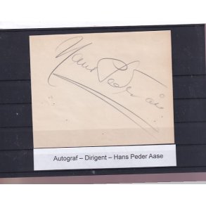 Autograf - Dirigent - Hans Peder Aase