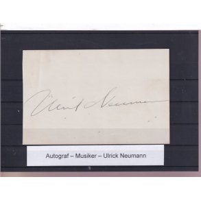 Autograf - Musiker - Ulrick Neumann