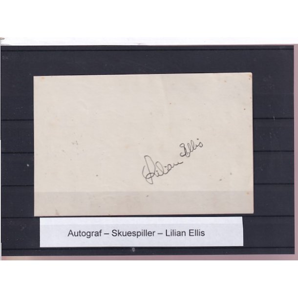 Autograf - Skuespiller - Lilian Ellis