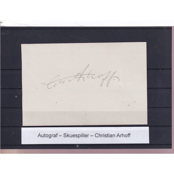 Autograf - Skuespiller - Christian Arhoff