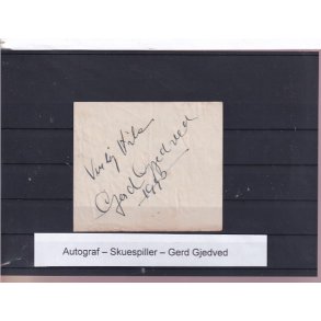 Autograf - Skuespiller - Gerd Gjedved