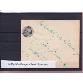 Autografer - Sangere - Peter Srensen