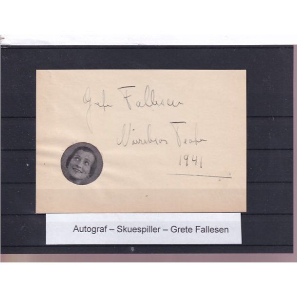 Autograf - Skuespiller - Grete Fallesen