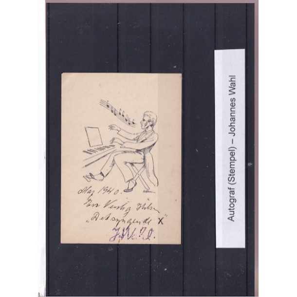 Autografer  Stempel -  Sangere - Johannes Wahl  