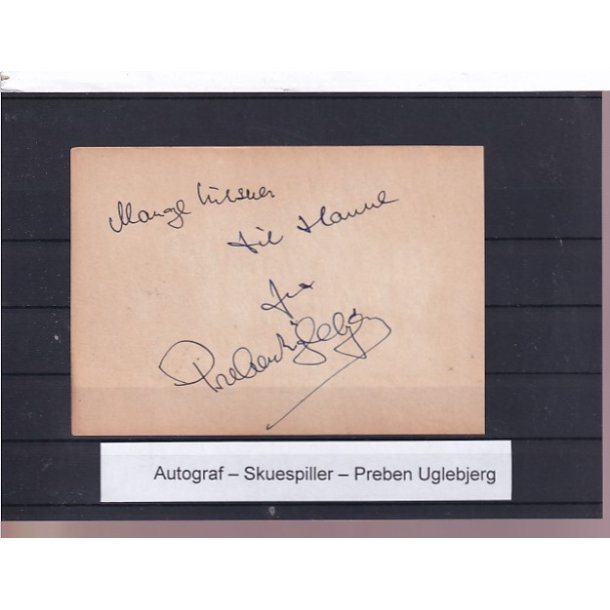 Autograf - Skuespiller - Preben Uglebjerg