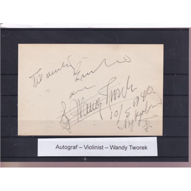 Autograf - Violinist - Wandy Tworek