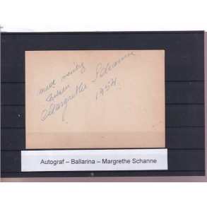 Autograf - Ballarina - Margrethe Schanne