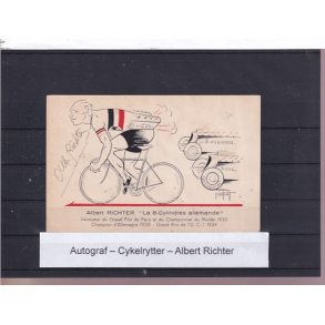 Autograf - Cykelrytter - Albert Richter