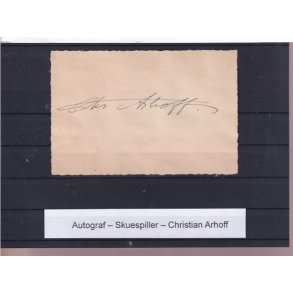 Autograf - Skuespiller - Christian Arhoff