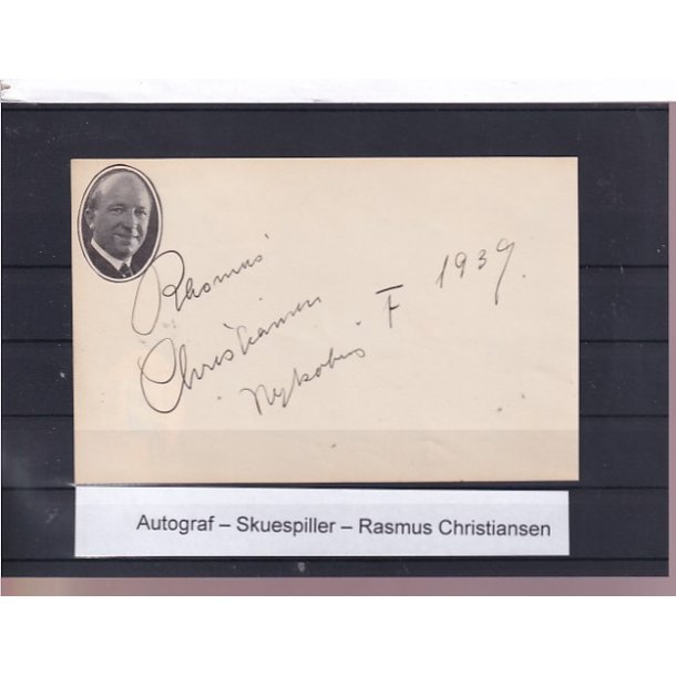 Autograf - Skuespiller - Rasmus Christiansen