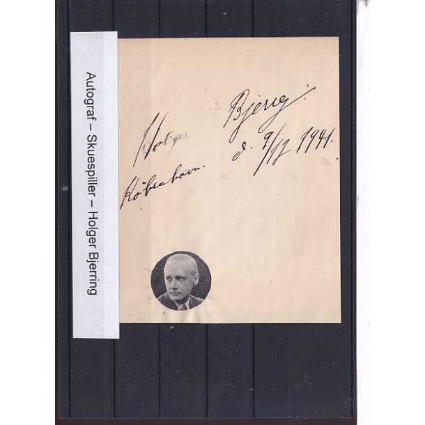 Autograf - Skuespiller - Holger Bjerring