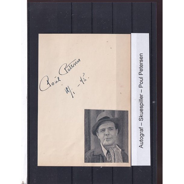 Autograf - Skuespiller - Poul Petersen