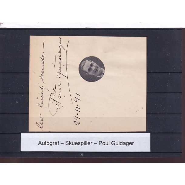 Autograf - Skuespiller - Poul Guldager