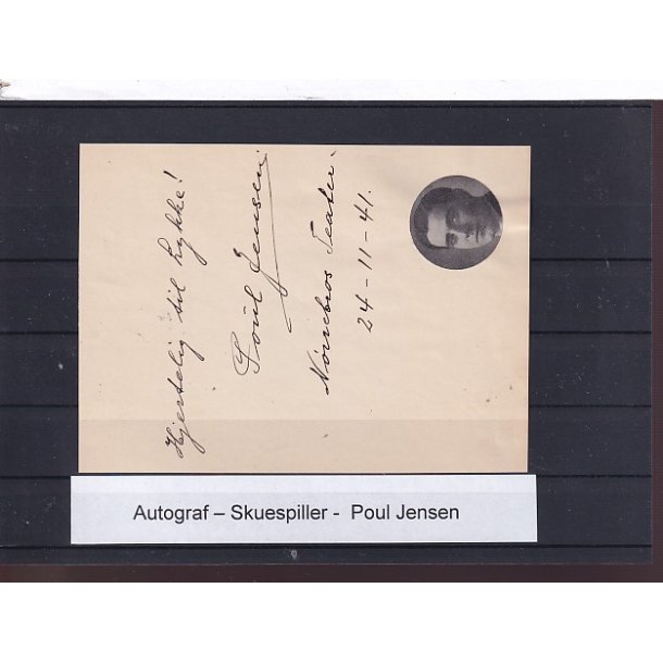 Autograf - Skuespiller - Poul Jensen
