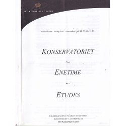 Konservatoriet - Enetime - Etudes - Ballet  2002 - Det Kongelige Teater - Program A5 - Pn