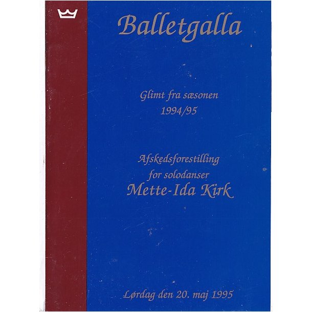 Balletgalla - Ballet  1995 - Det Kongelige Teater - Program A5 - Pn