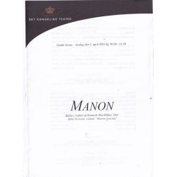 Manon - Ballet 2003 - Det Kongelige Teater - Program A5 - Pn