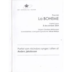 La Boheme - Opera  2004 - Det Kongelige Teater - Program A5 - Pn