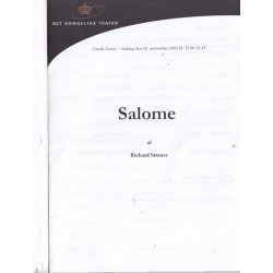 Salome - Opera 2001 - Det Kongelige Teater - Program A5 - Pn