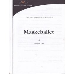 Maskeballet - Opera 2001 - Det Kongelige Teater - Program A5 - Pn