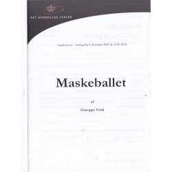 Maskeballet - Opera 2001 - Det Kongelige Teater - Program A5 - Pn