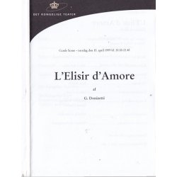Llisir D`amore - Opera 1999 - Det Kongelige Teater - Program A5 - Pn
