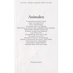 Animalen - Opera 1982 - Det Kongelige Teater - Program A5 - Pn