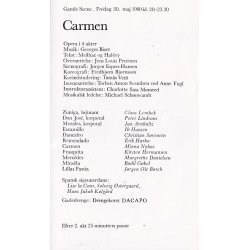 Carmen - Opera 1980 - Det Kongelige Teater - Program A5 - Pn