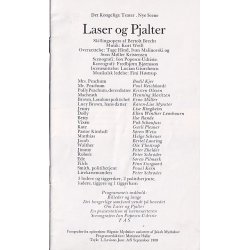 Laser &amp; Pjalter - Skillingsopera  - Det Kongelige Teater - Program A5 - Pn