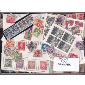 Danmark 100 g. ROD. - Hjemkommet  12 - 3 - 2024