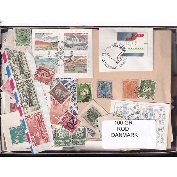 Danmark 100 g. ROD. - Hjemkommet  12 - 3 - 2024